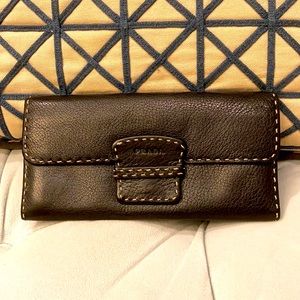 PRADA black wallet in buttery soft leather